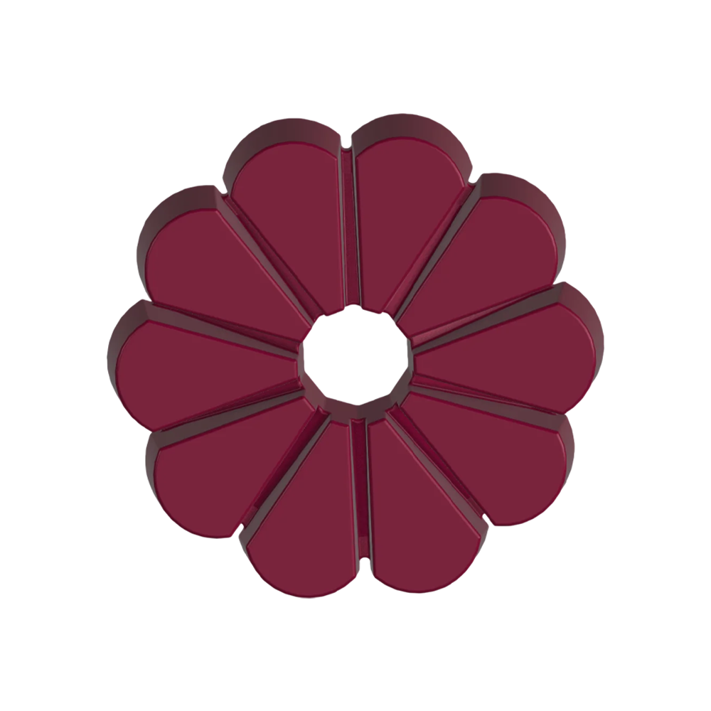 10-petal flower mold